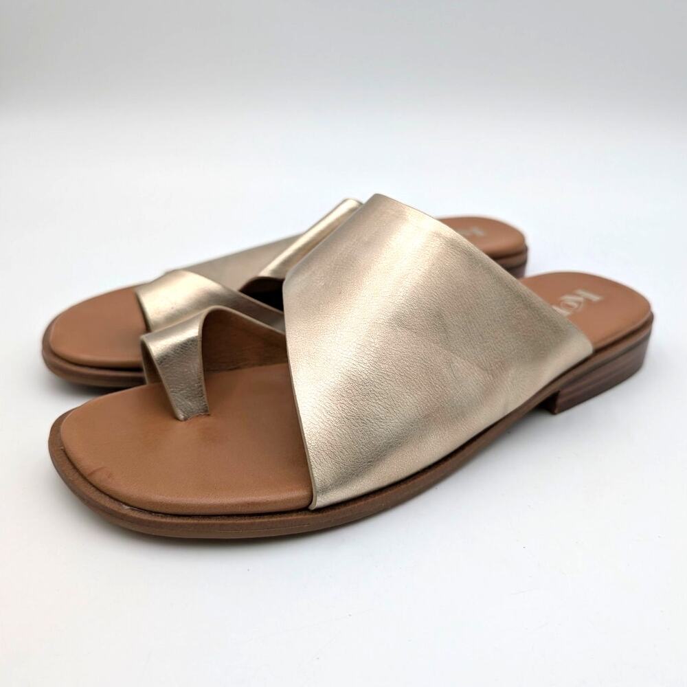 Korks Sarene Toe Ring Sandals Open Toe Women's Champagne Size US8M EU38.5